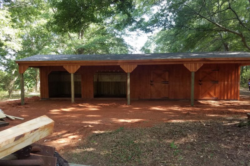 lean to horse barns in lexington south carolina